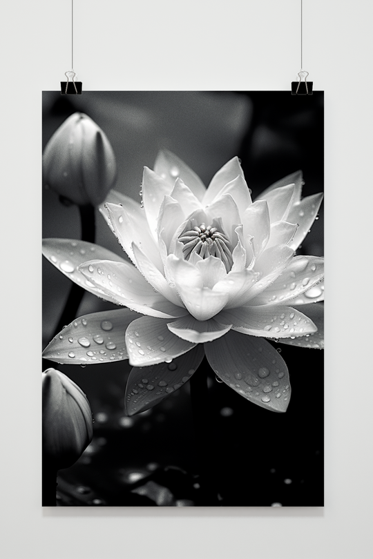 Lotus black and white