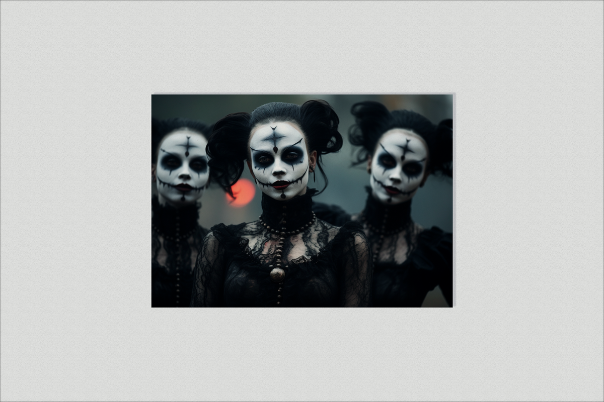 Vampiresas Halloween en un interior