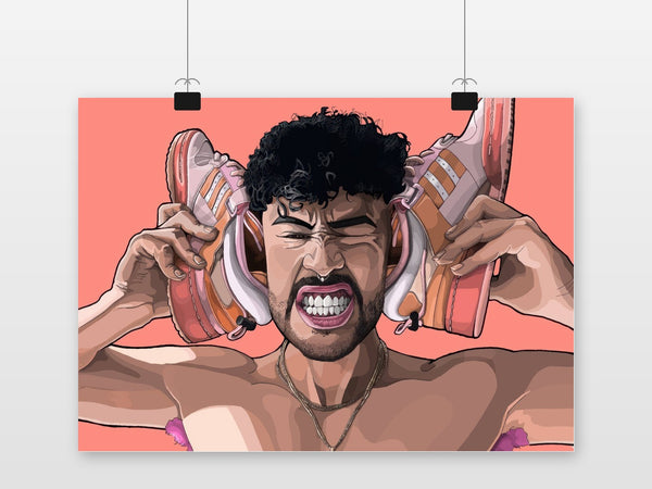 Póster Bad Bunny Roze