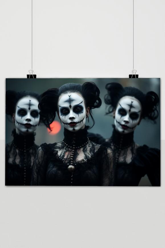 Vampier Dames Halloween poster