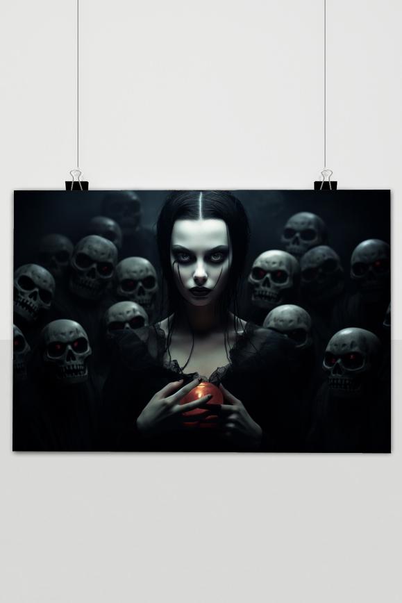 Affiche Vampire Fille Halloween de 25 Artstreet
