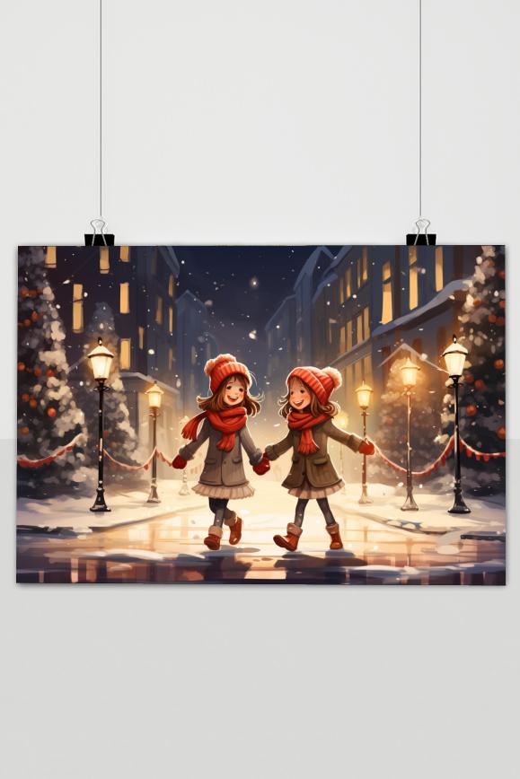 Póster Chicas de Navidad de 25 Artstreet