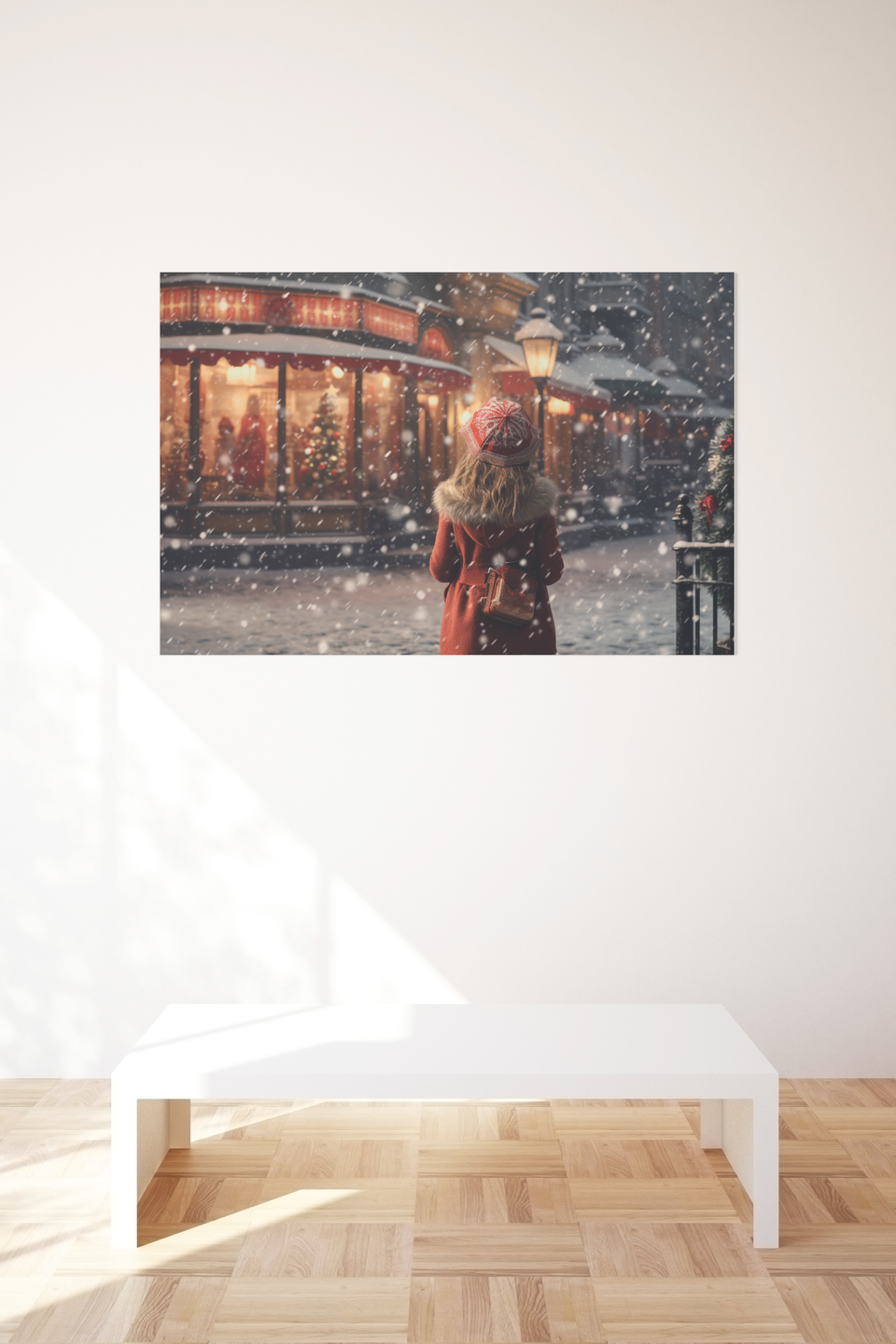 Affiche Ambiance de Noël Enneigée de 25 Artstreet