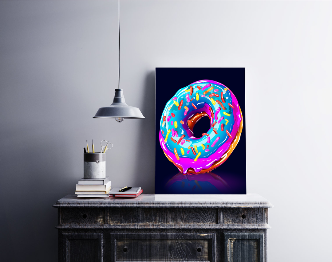 Donut Neon Blauw