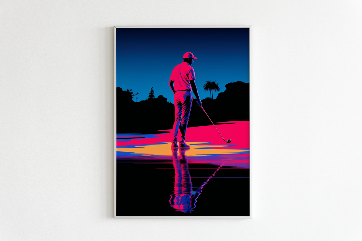 Golfista Neón en un interior