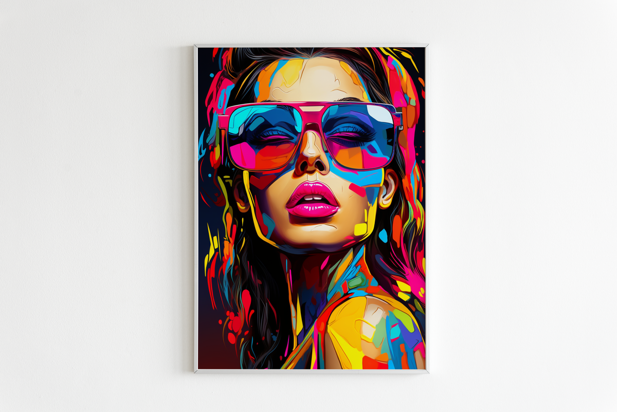 Pop Girl Neón Gafas en un interior