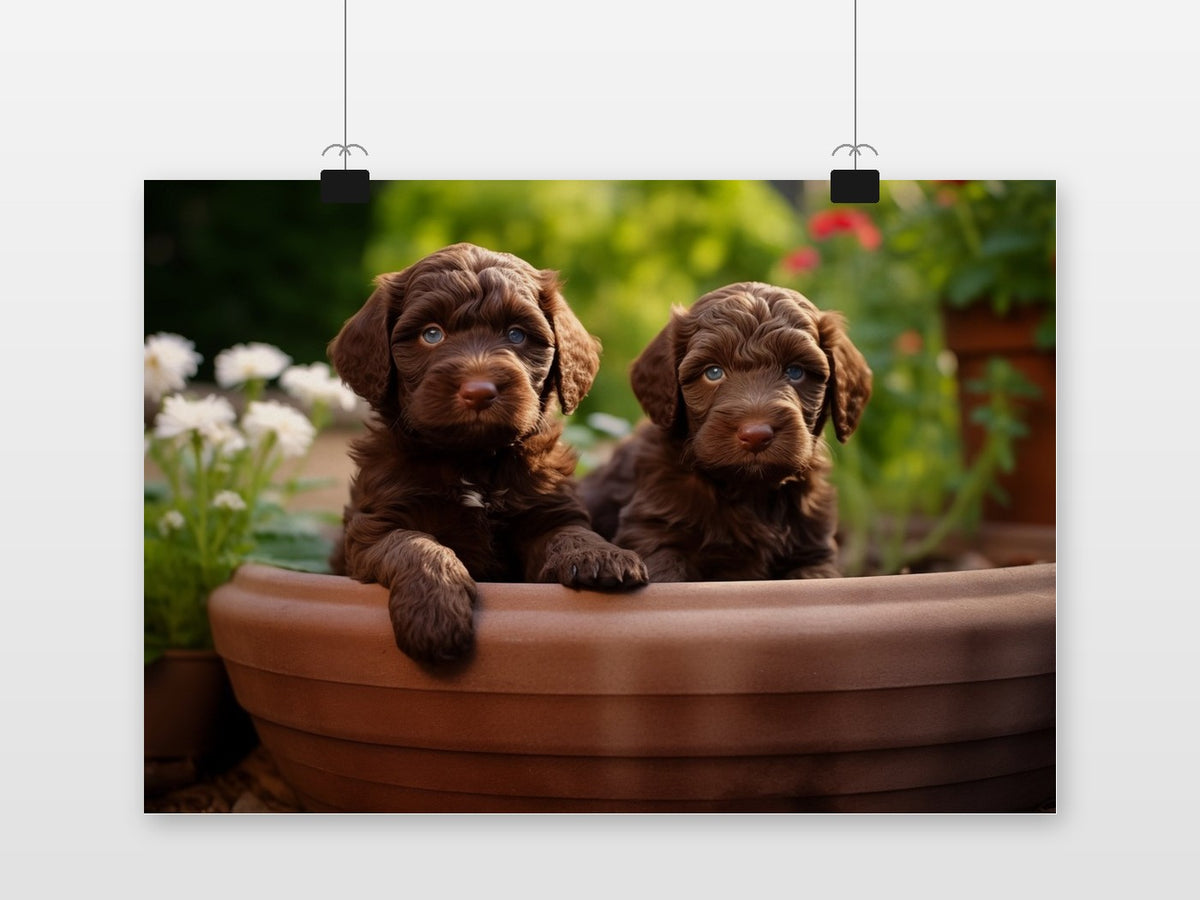 Labradoodle in interieur