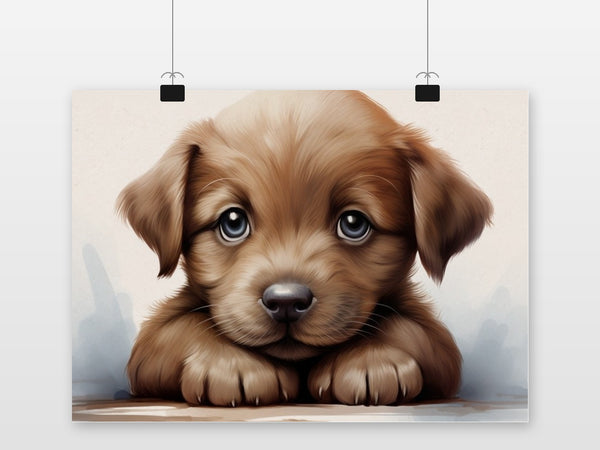 Aquarel Hondje poster