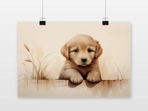 Golden Retriever Pup poster
