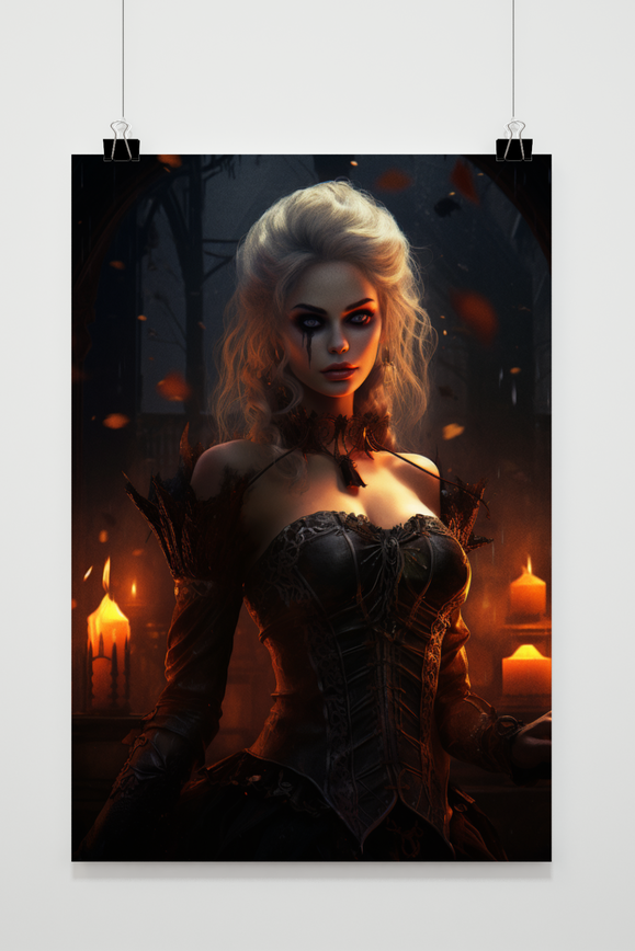 Affiche Halloween Vampier de 25 Artstreet