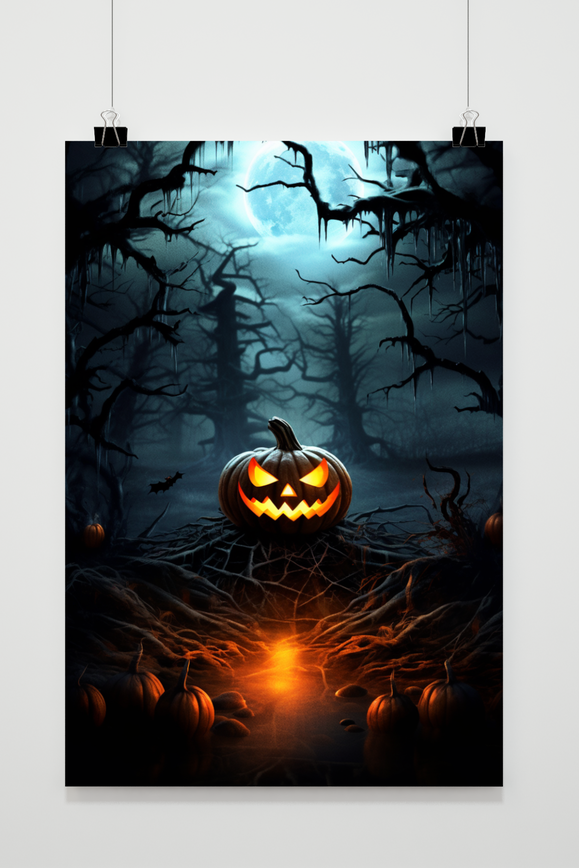 Póster Calabaza Halloween de 25 Artstreet