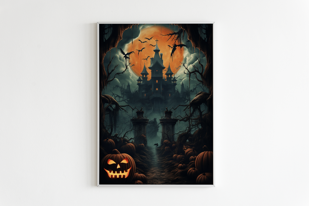 Halloween Castillo Calabaza en un interior
