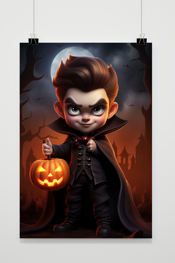 Póster Halloween Pequeño Vampiro de 25 Artstreet