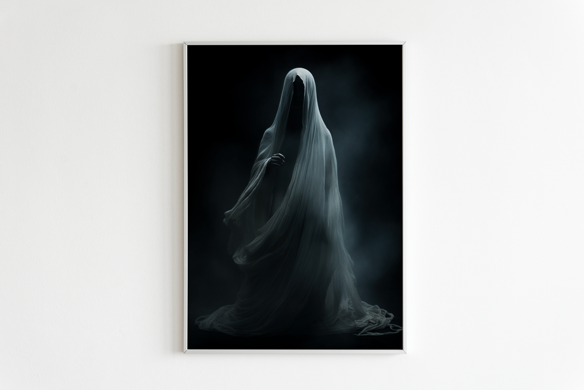 Fantasma Halloween en un interior