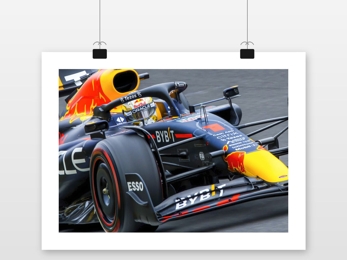 F1 Max Verstappen in interieur