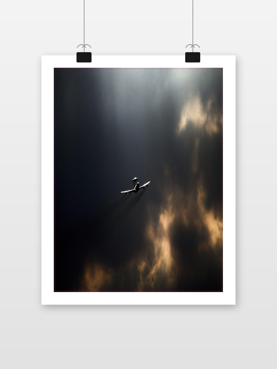 Vliegtuig in Lucht im Interieur