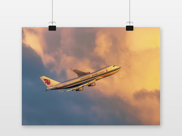 Póster Avión en Vuelo