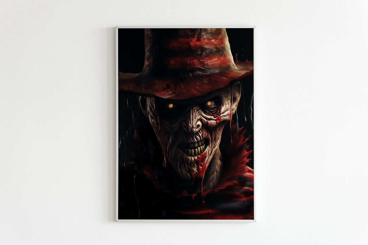 Halloween Freddy Krueger en un interior