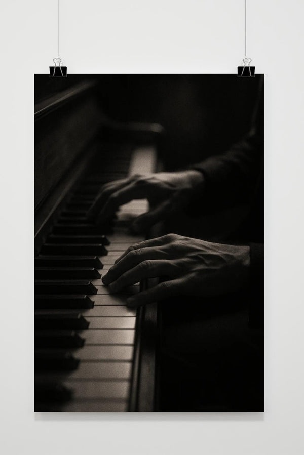 Affiche Piano Zwart-Wit