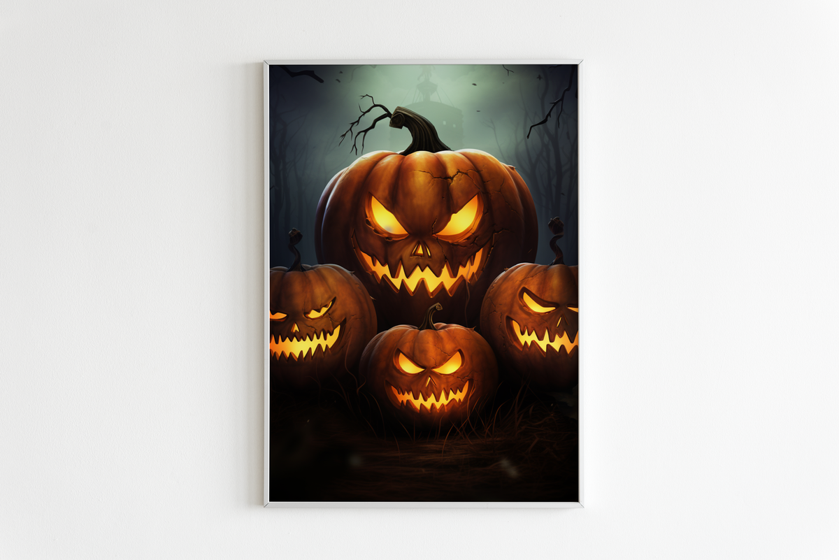 Citrouilles d'Halloween dans un intérieur