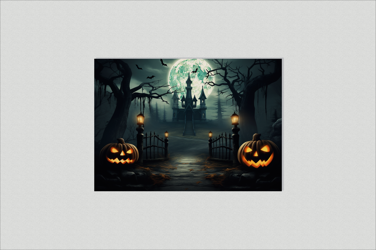 Cementerio de Halloween en un interior