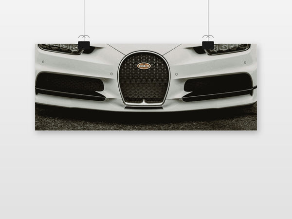 Affiche Bugatti Blanche