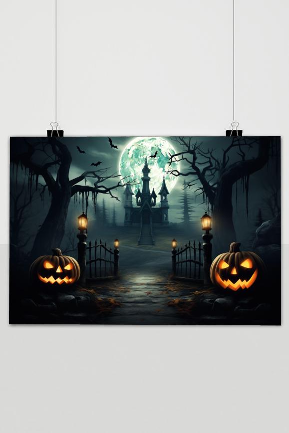 Halloween Kerkhof poster