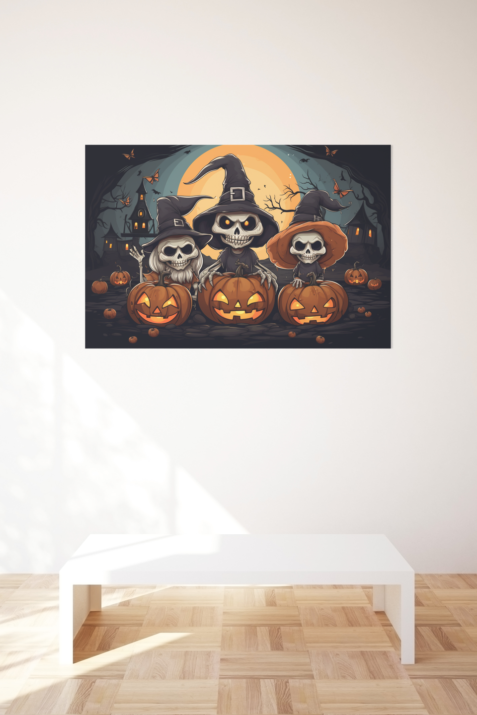 Póster Esqueleto de Halloween de 25 Artstreet