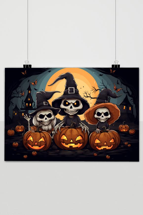 Halloween Skelet poster