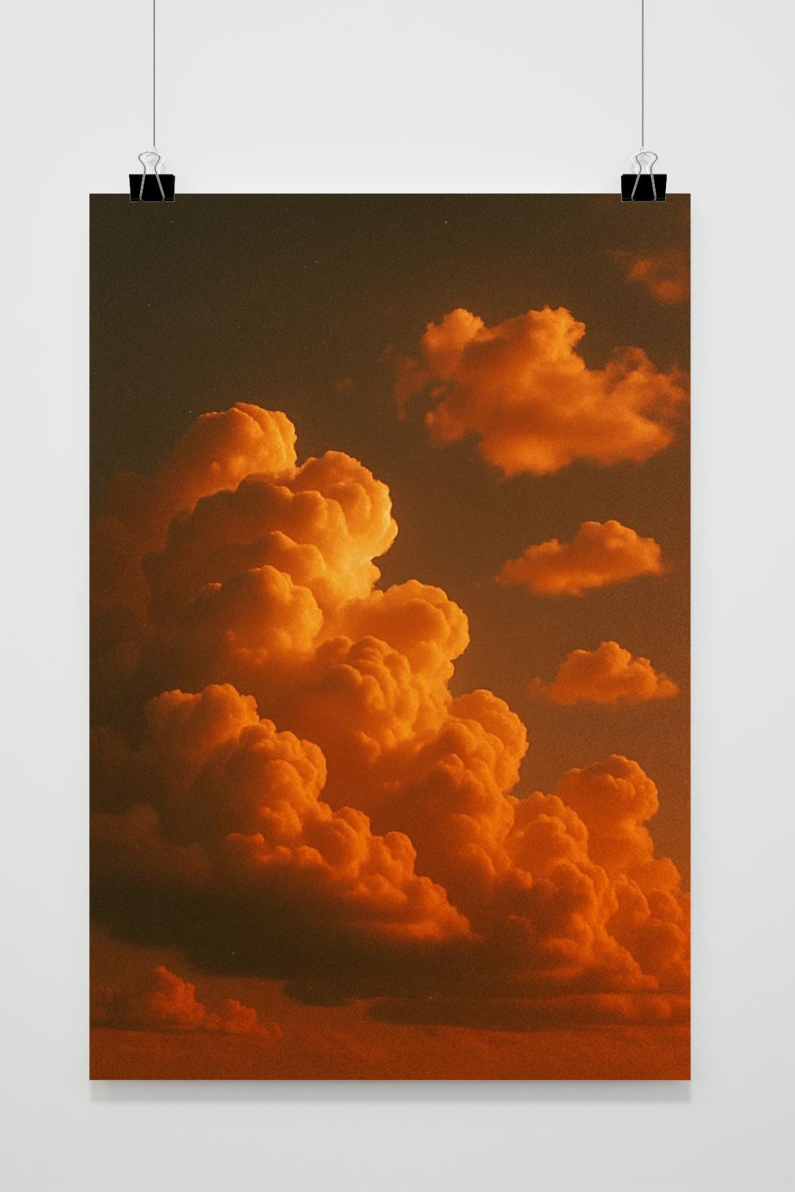 Clouds Orange poster van 25 Artstreet