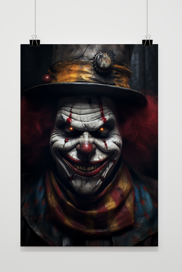 Póster Payaso Terrorífico de Halloween de 25 Artstreet