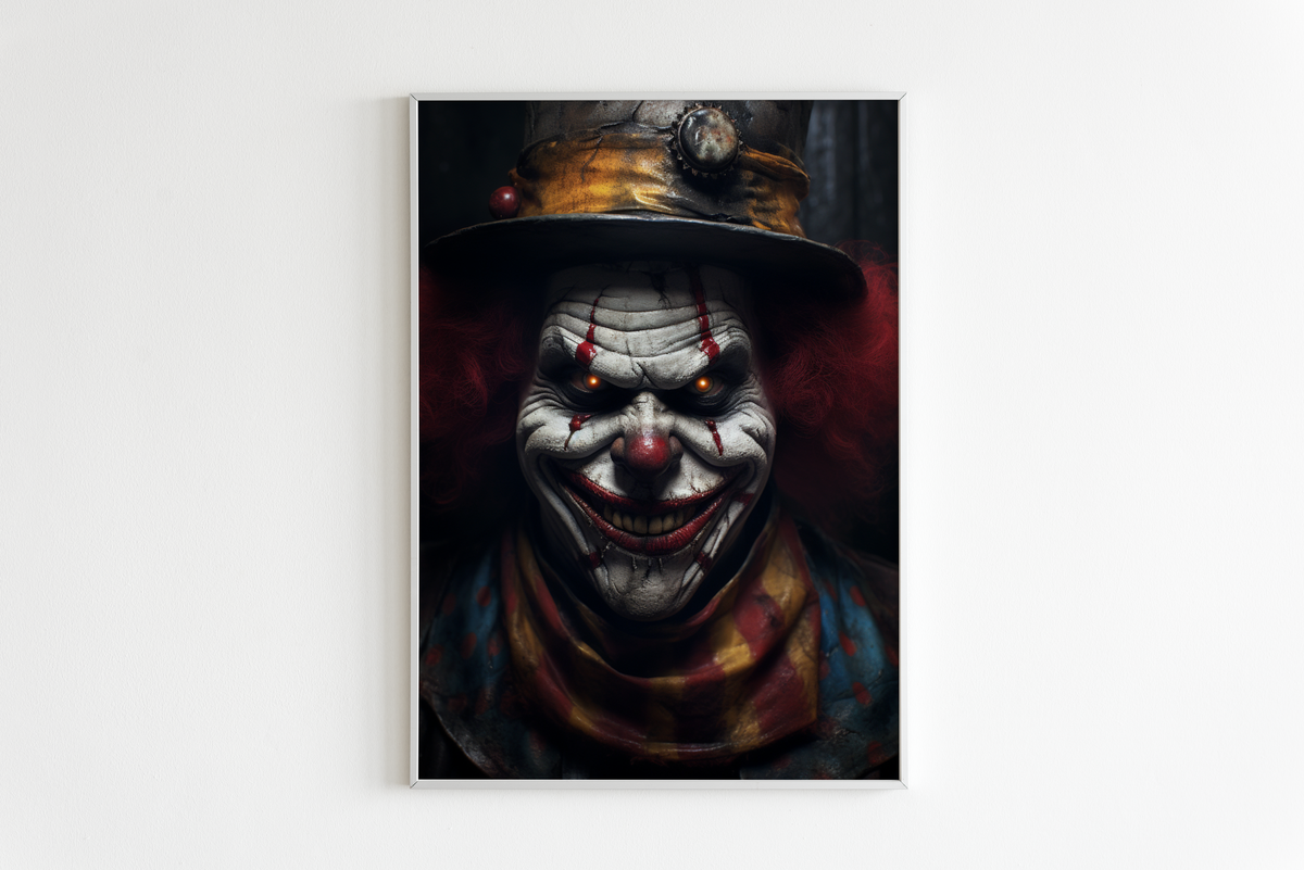 Payaso Terrorífico de Halloween en un interior
