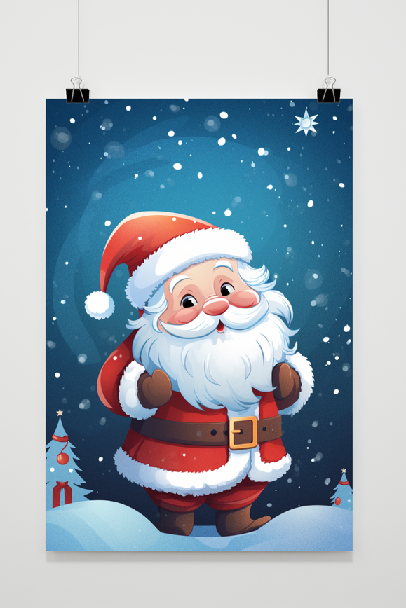 Kerstmannetje poster