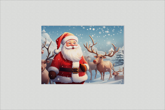 Santa Claus with Rudolf