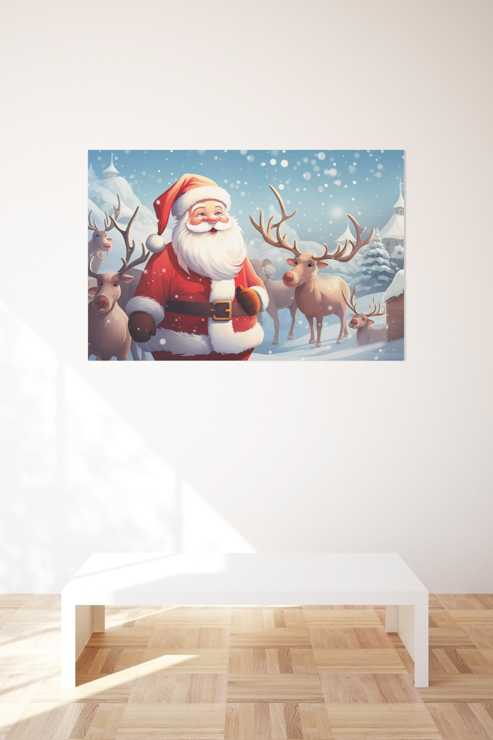 Póster Papá Noel con Rudolf de 25 Artstreet