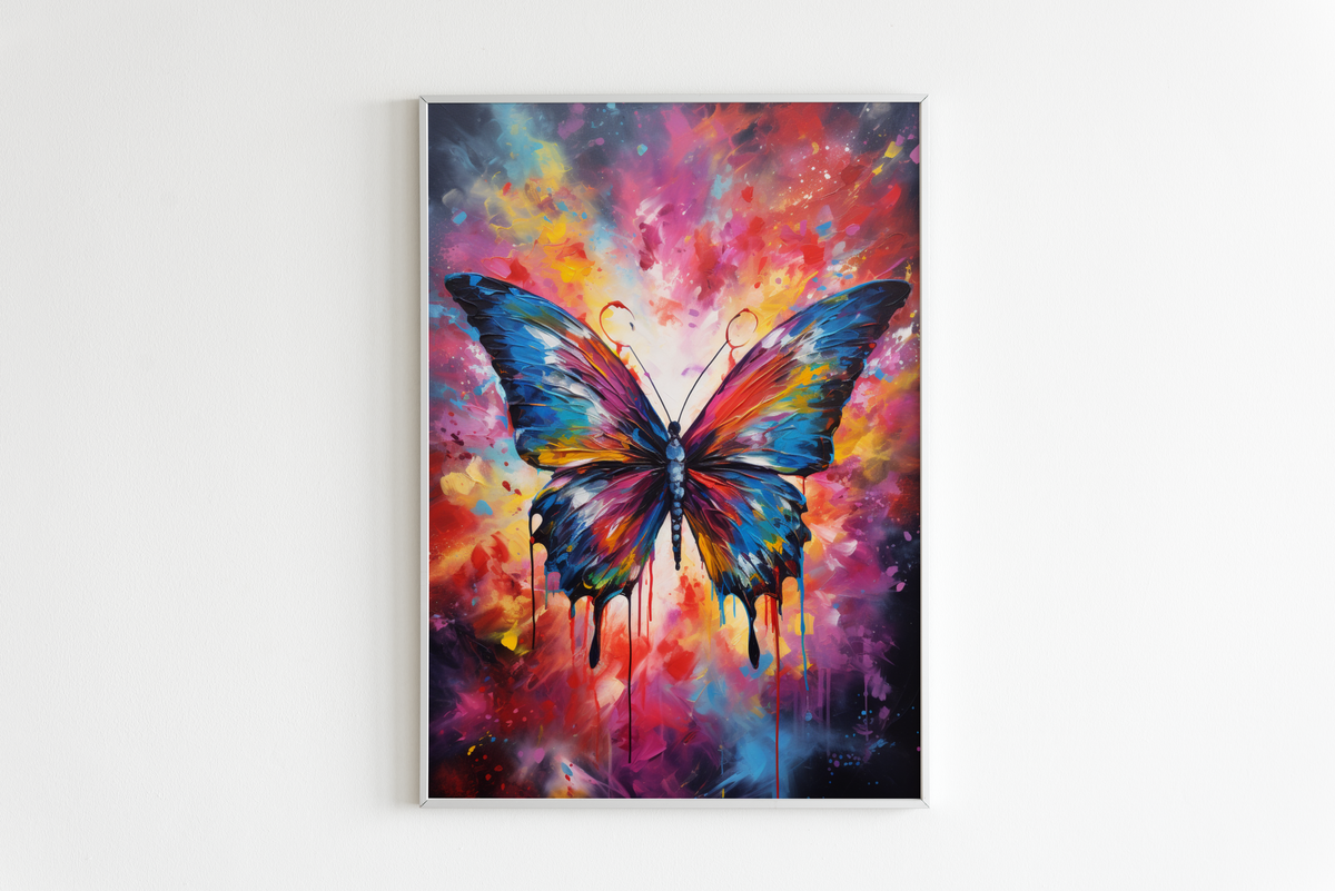 Mariposa Colorida en un interior