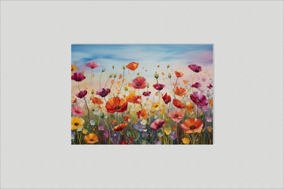 Campo de Flores Abstracto en un interior