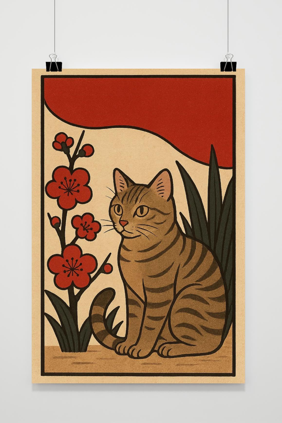 Cat Flower Art in interieur