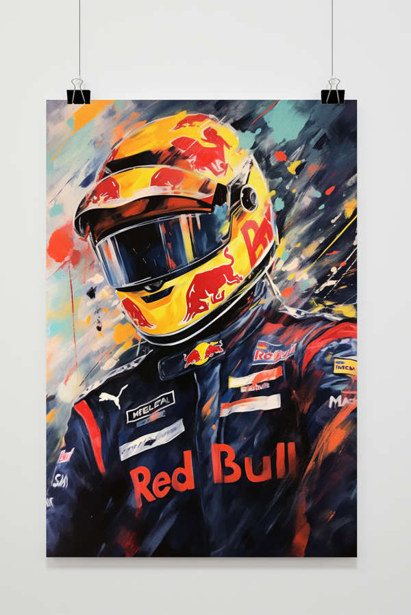 Póster Max Verstappen Abstracto