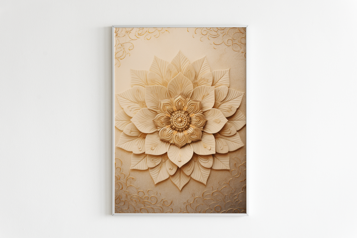 Mandala Doré dans un intérieur