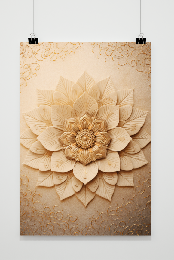 Mandala Goud poster