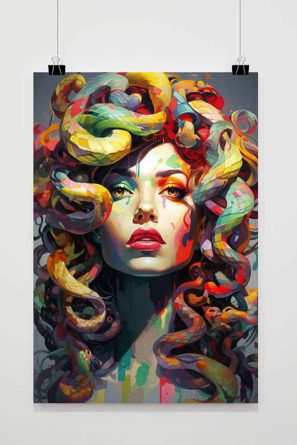 Medusa Abstract poster