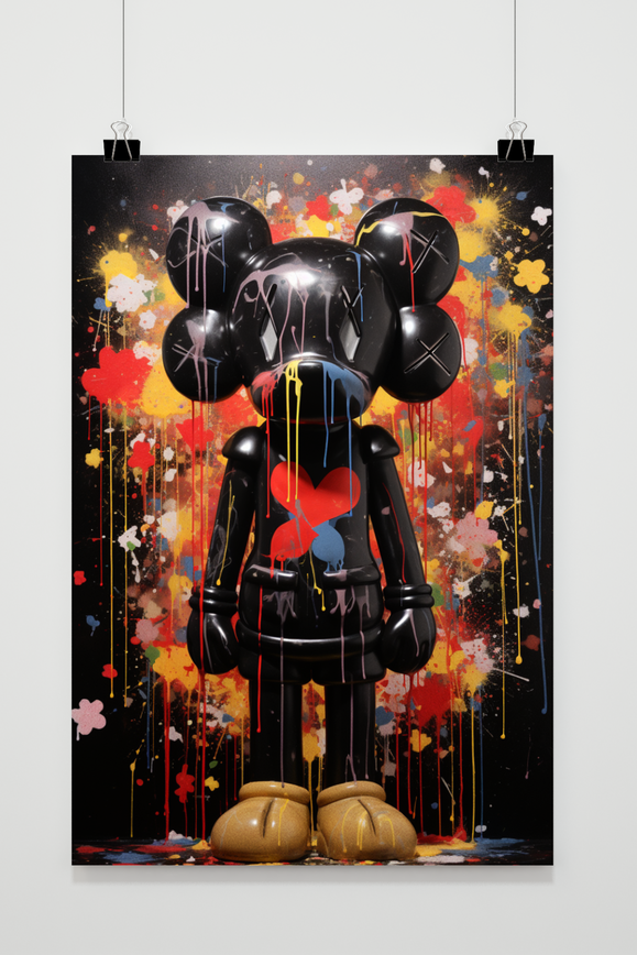 Póster Ratón Negro Pop de 25 Artstreet
