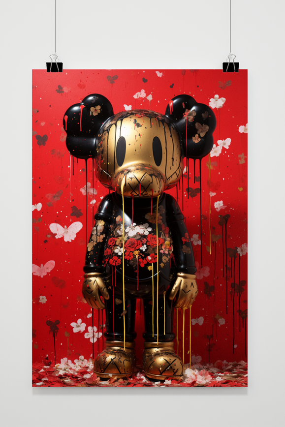 Póster Ratón Pop Rojo