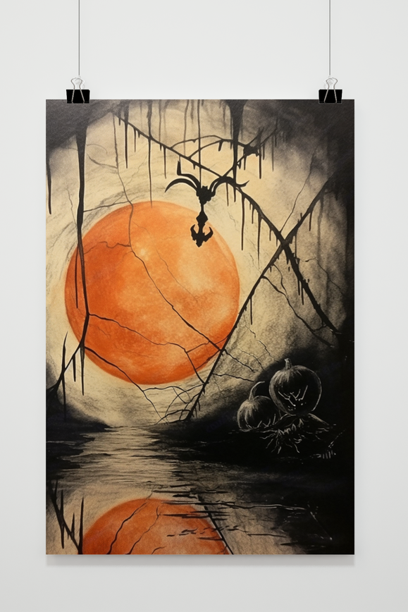Halloween Abstract Zon poster