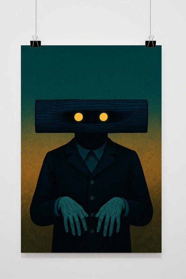 Character Wood Head Fantasy Minimalist Poster