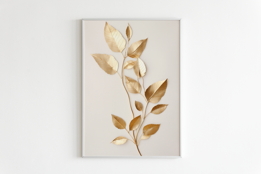 Goldene Blätter abstrakt