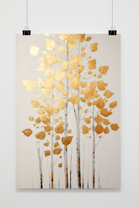 Boom en Goud Blad poster