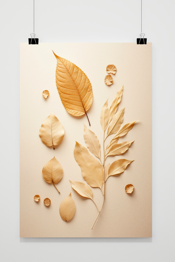 Goldenes Blättchen Poster