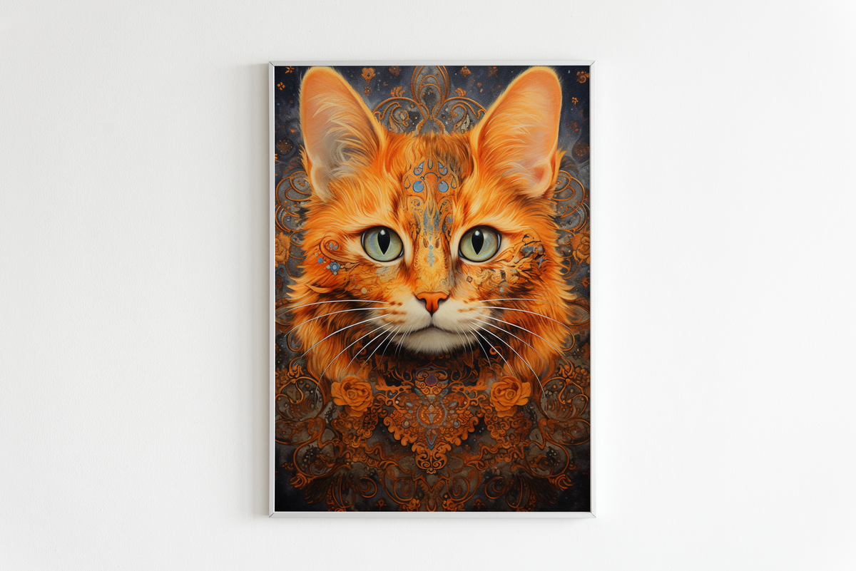 Gato Mandala en un interior